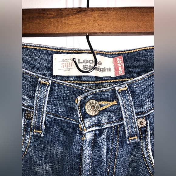 Levi’s Vintage 569 Loose Straight Medium Wash Mid Rise Jeans Size 16Reg - Picture 2 of 11